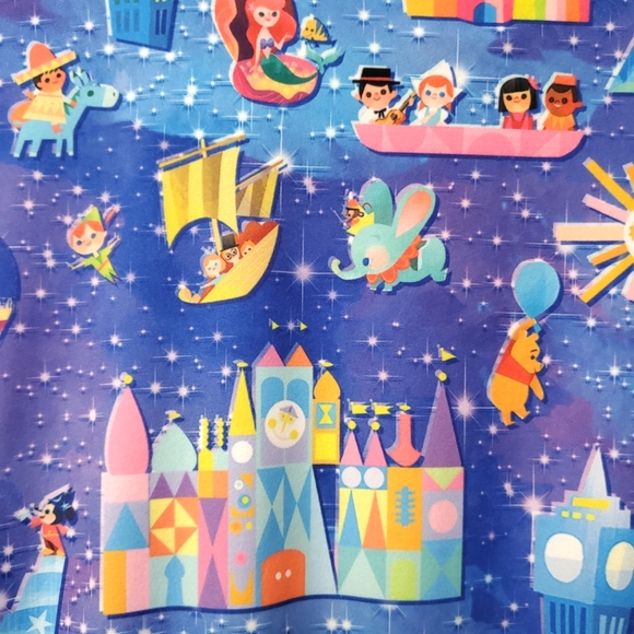 It's A Small World Print Dress - Size large - Picture 3 of 8